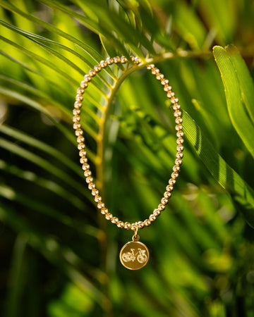 Classic 3mm Gold filled Bracelet with Bike Charm enewton the seaside style