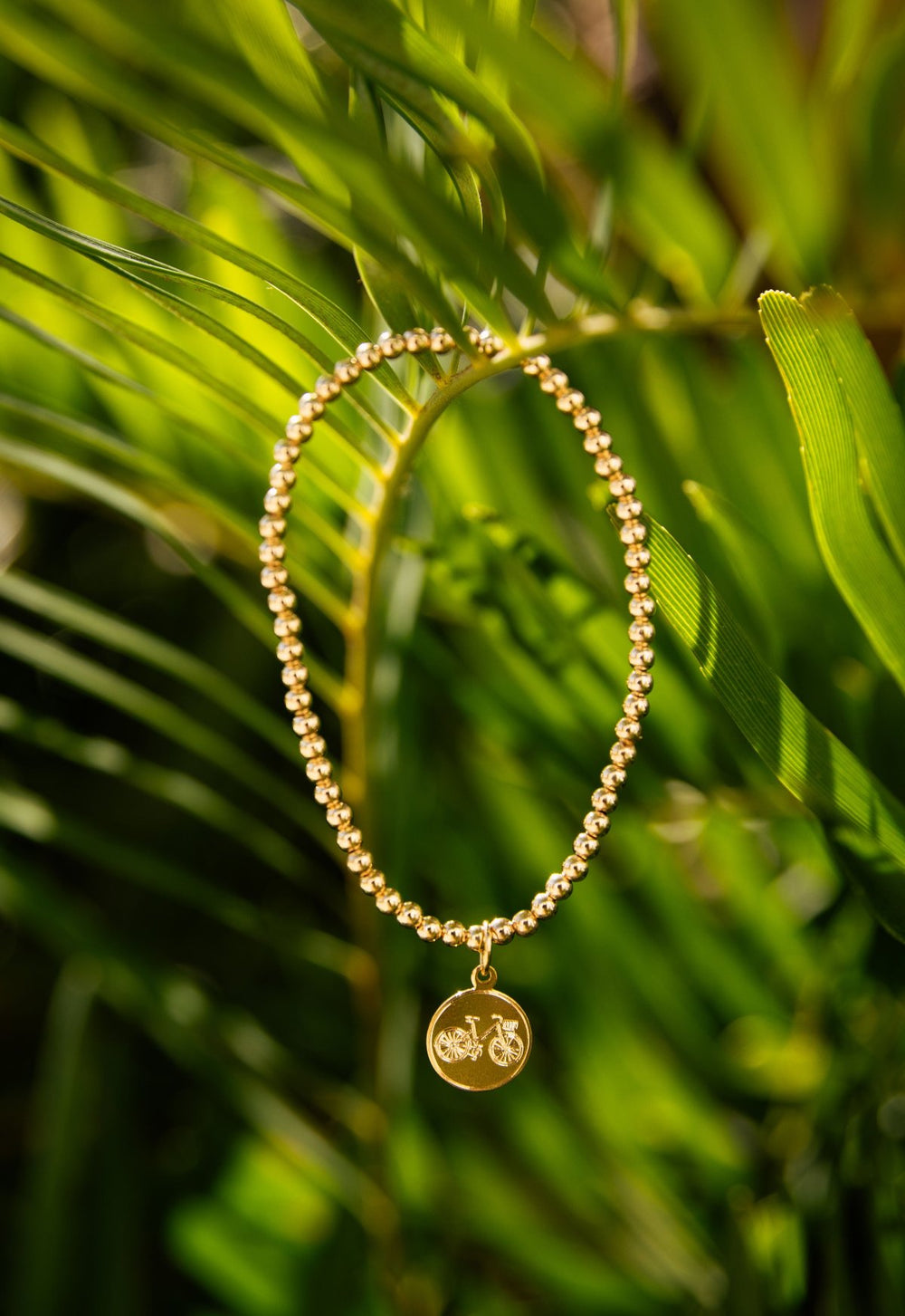 Classic 3mm Gold filled Bracelet with Bike Charm enewton the seaside style