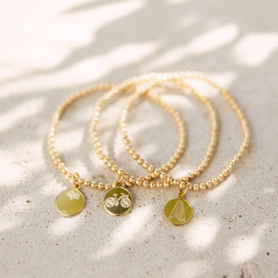 Classic 3mm Gold filled Bracelet with Coleman Pavilion Charm enewton by the seaside style