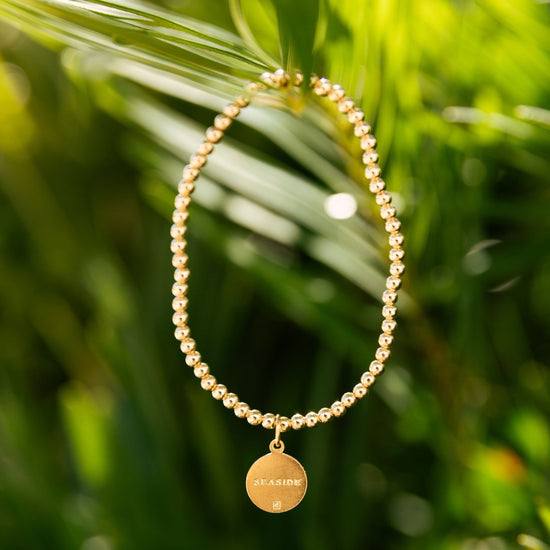 Classic 3mm Gold filled Bracelet with Palm Tree Charm enewton The Seaside Style 