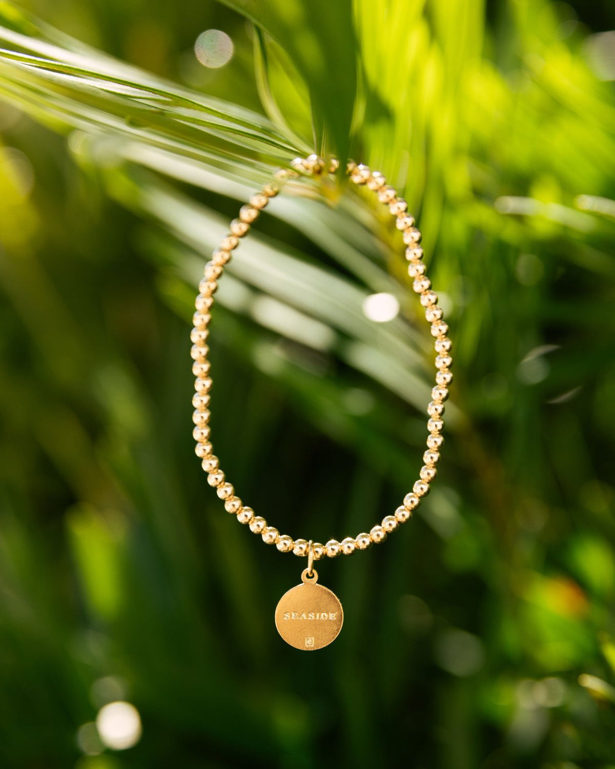 Classic 3mm Gold filled Bracelet with Palm Tree Charm enewton The Seaside Style 