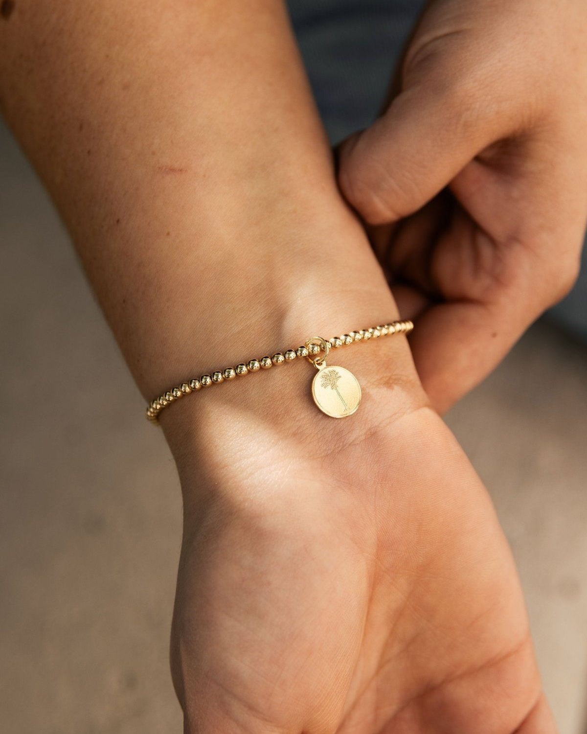 Enewton 3mm Gold filled Bracelet with Palm Tree Charm – The