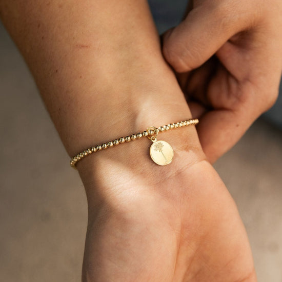 Classic 3mm Gold filled Bracelet with Palm Tree Charm enewton The Seaside Style 