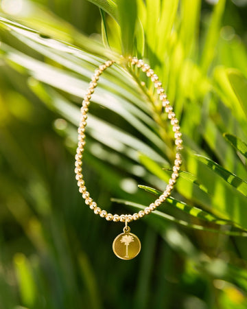 Classic 3mm Gold filled Bracelet with Palm Tree Charm enewton The Seaside Style 