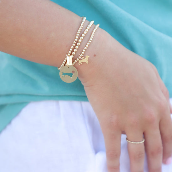 Classic Gold Bracelet with Bud Disc
