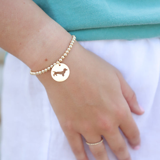 Classic Gold Bracelet with Bud Disc