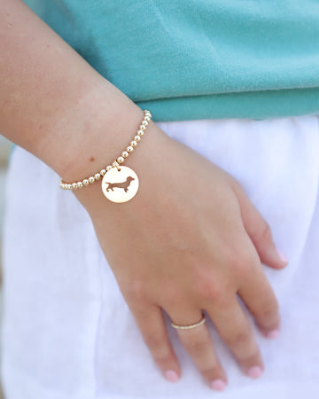 Classic Gold Bracelet with Bud Disc