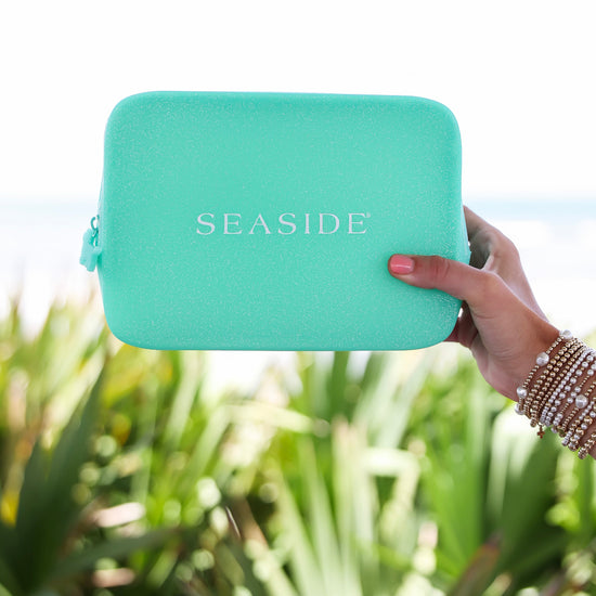 Clover Seaside Glitter Zip Pouch The Seaside Style 30A