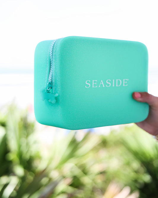 Clover Seaside Glitter Zip Pouch The Seaside Style 30A Florida