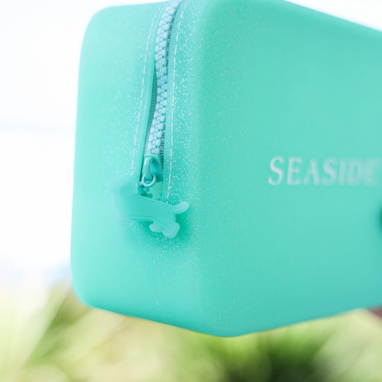 Clover Seaside Glitter Zip Pouch The Seaside Style 30A Florida