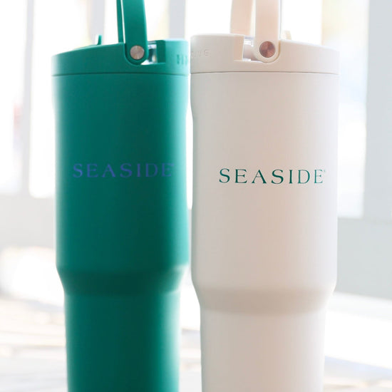 Clover green  and Ivory cream Seaside Traveler Sport hydrojug