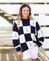 Navy Checkered Coleman Pavilion Sweater