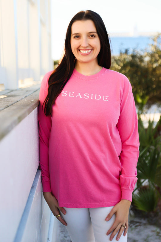 The Seaside Crunchberry pink Longsleeve Unisex Seaside Tee