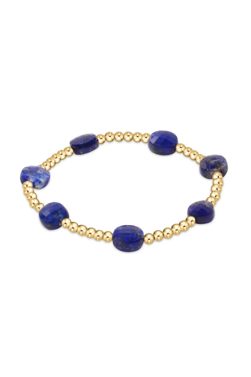 Enewton Admire Gold 3mm Bead Bracelet - Lapis