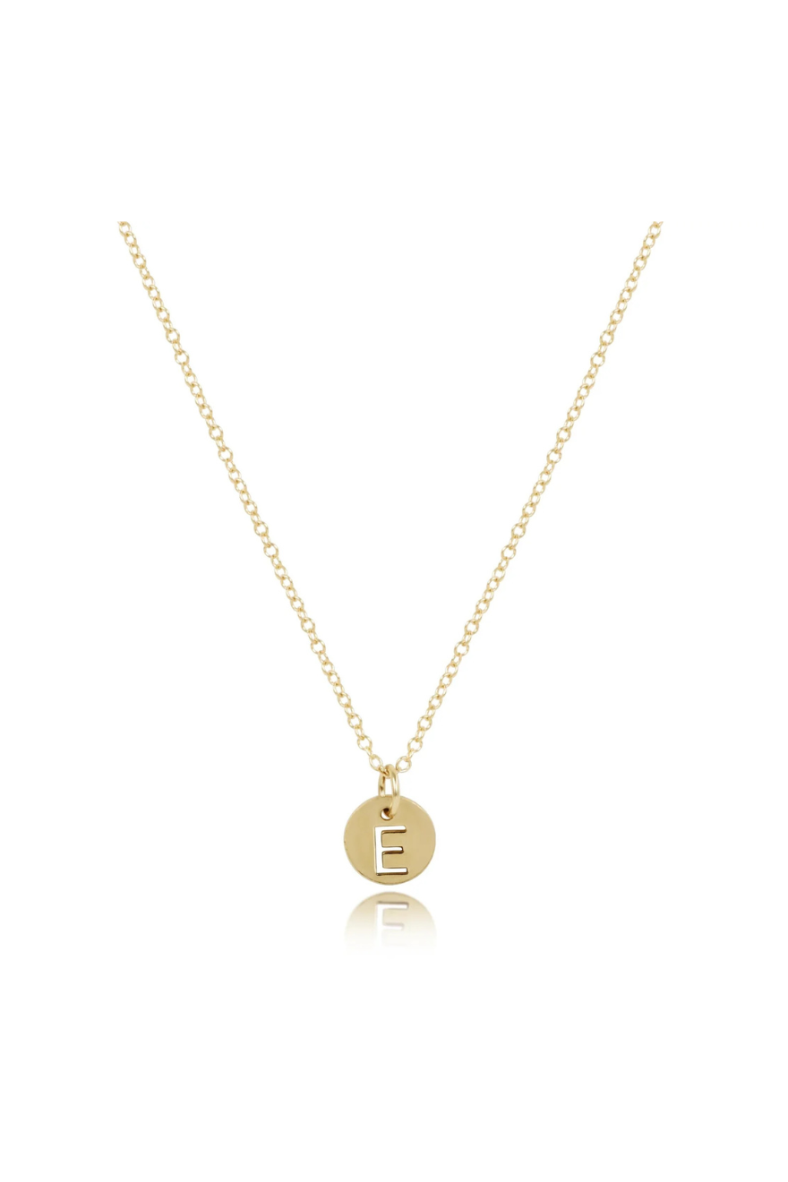 Enewton 16" Necklace Gold - Respect Initial Small Gold Disc