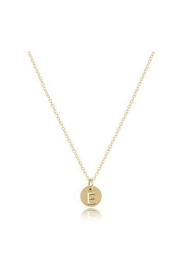 Enewton 16" Necklace Gold - Respect Initial Small Gold Disc
