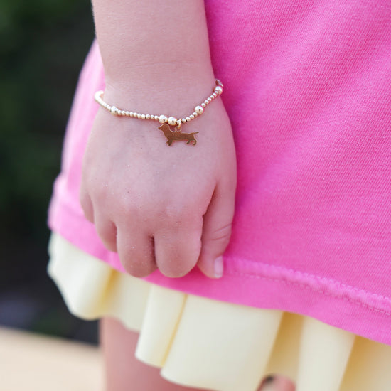 Egirl Enewton Hope Unwritten Bud the Dachshund Charm Bracelet - Gold The Seaside Style Kids + Baby 30a