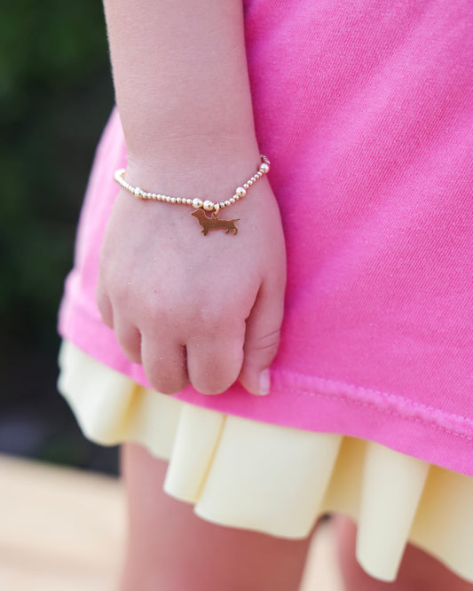Egirl Enewton Hope Unwritten Bud the Dachshund Charm Bracelet - Gold The Seaside Style Kids + Baby 30a