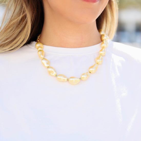 Ellen Pearl Necklace Butter Seaside Florida 30A