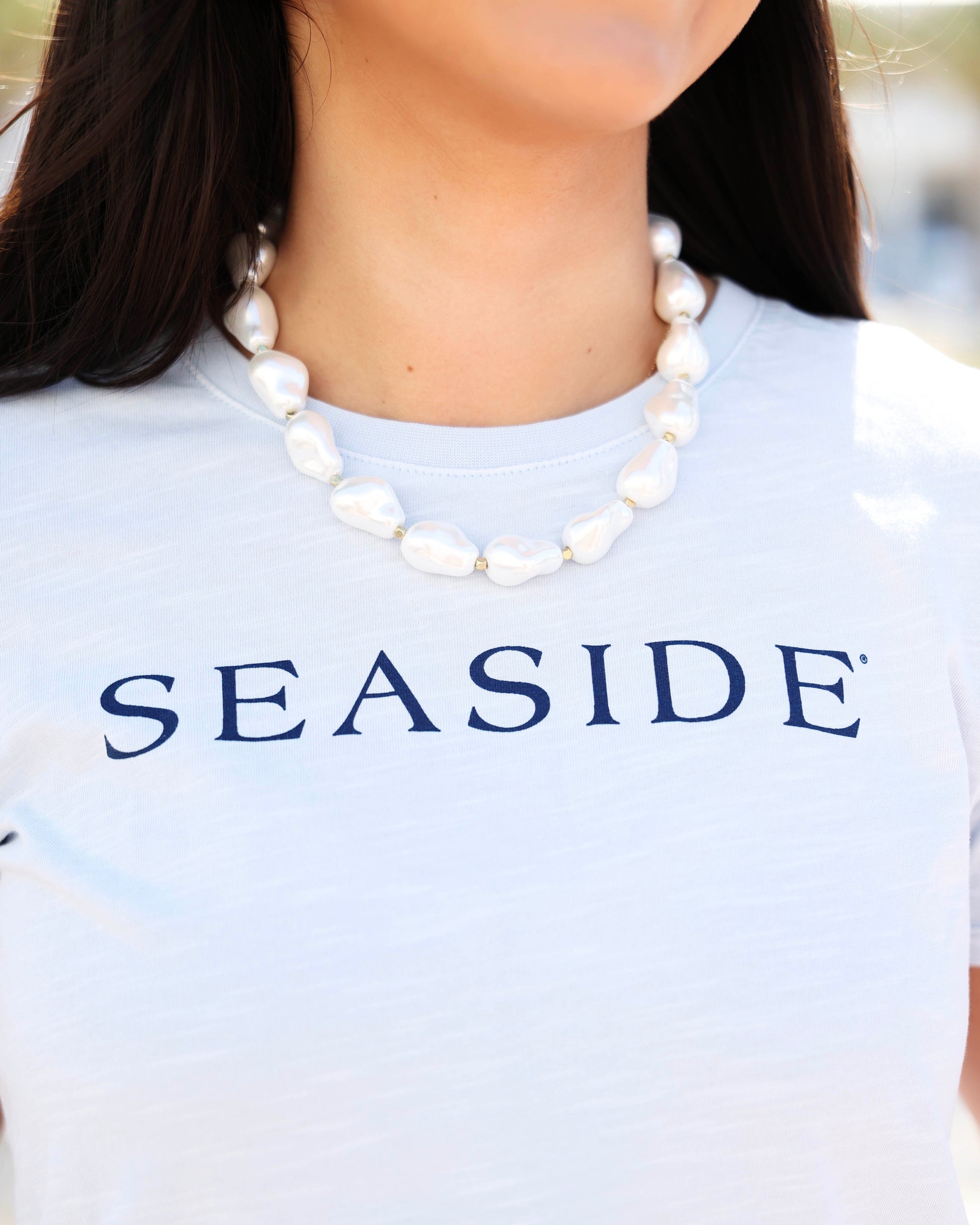 Ellen Pearl Necklace White Seaside Florida 30A