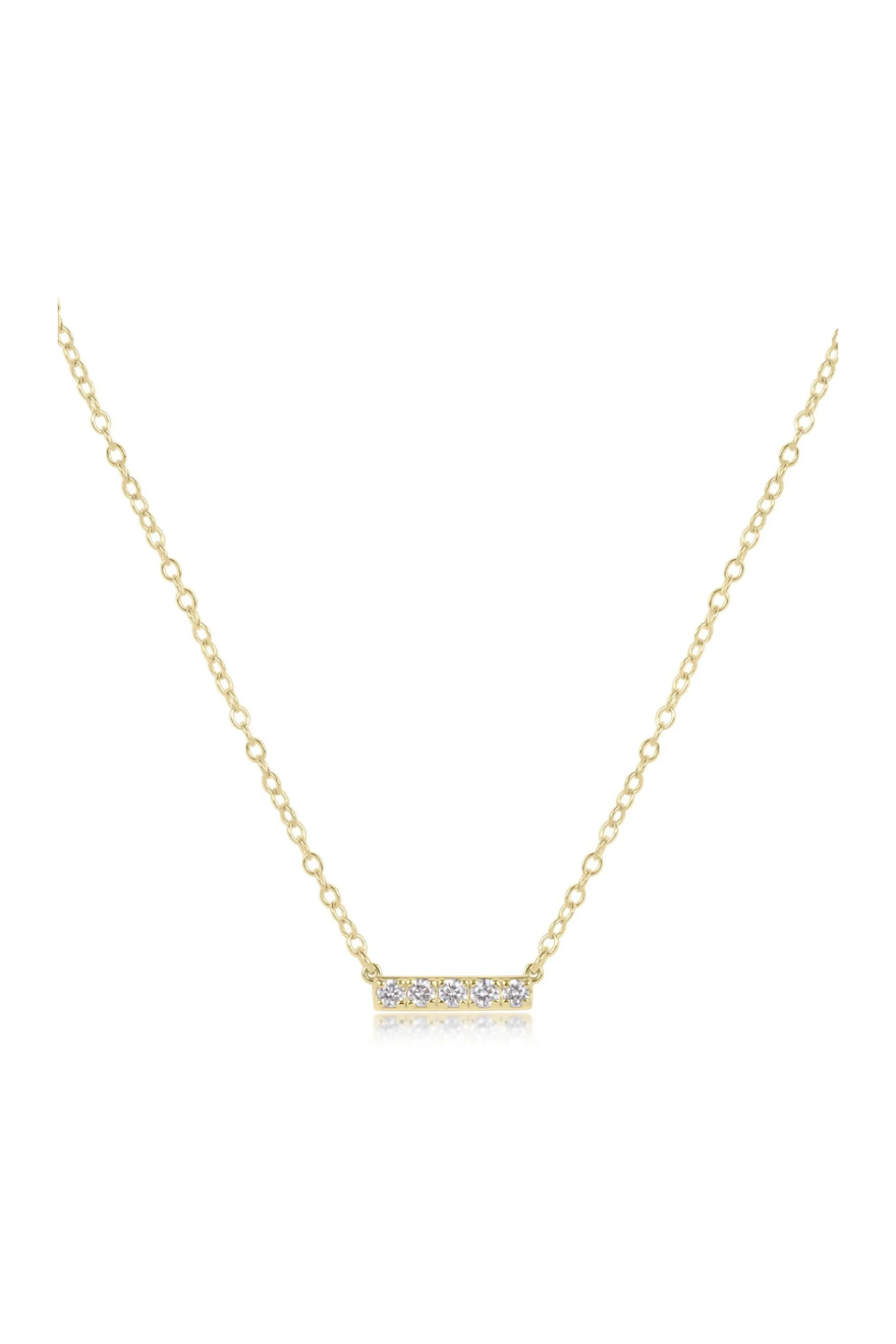 Enewton 14kt Gold and Diamond Significance Bar Necklace - Five Cabana Seaside Florida