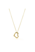 16" Gold Necklace with Love Charm