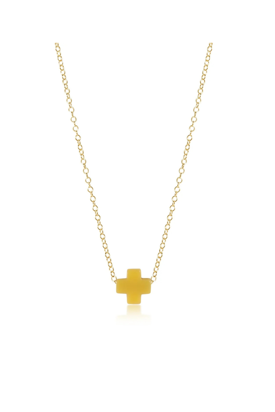 Enewton 16" Necklace Gold - Signature Cross Canary
