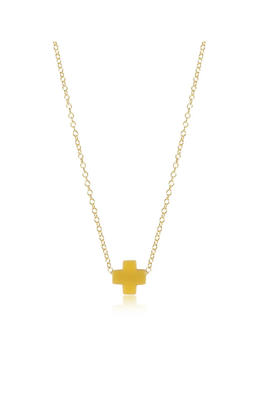 Enewton 16" Necklace Gold - Signature Cross Canary
