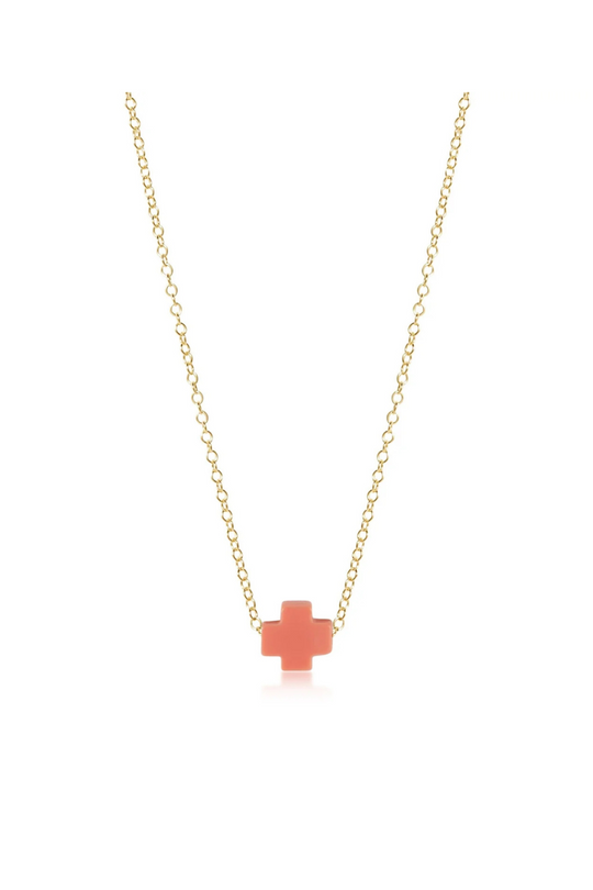 Enewton 16" Necklace Gold - Signature Cross Coral