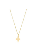 16" Gold Necklace with Signature Cross Charm