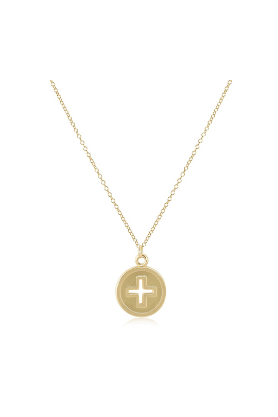 Enewton 16" Necklace Gold - Signature Cross Gold Disc