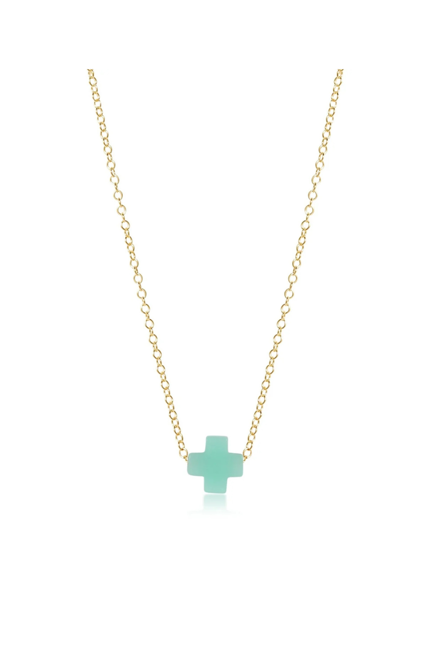 Enewton 16" Necklace Gold - Signature Cross Mint