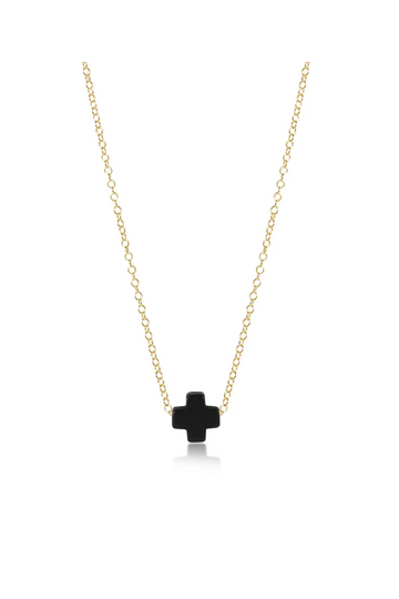 Enewton 16" Necklace Gold - Signature Cross Onyx