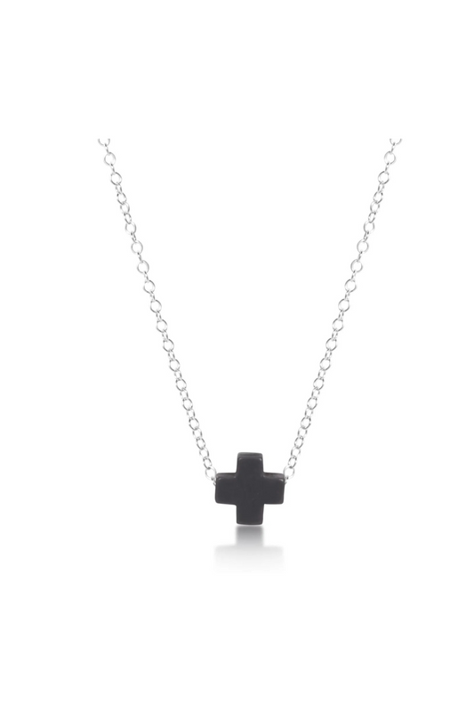 Enewton 16" Necklace Sterling - Signature Cross Charcoal
