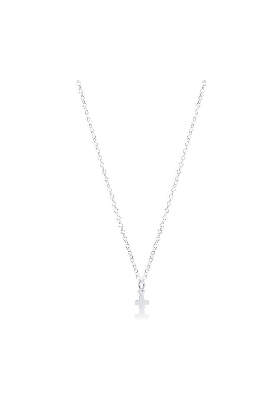 Enewton 16" Necklace Sterling - Signature Cross Small Sterling Charm