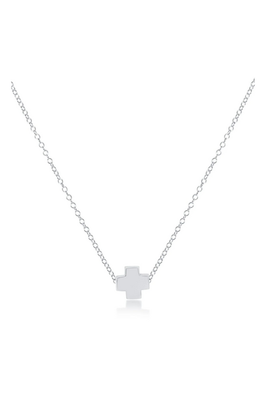 Enewton 16" Necklace Mixed Metal - Signature Cross Gold Charm