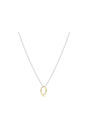 Enewton 16" Necklace Sterling Mixed Metal - Halo Gold Charm