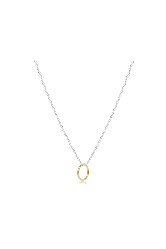 Enewton 16" Necklace Sterling Mixed Metal - Halo Gold Charm