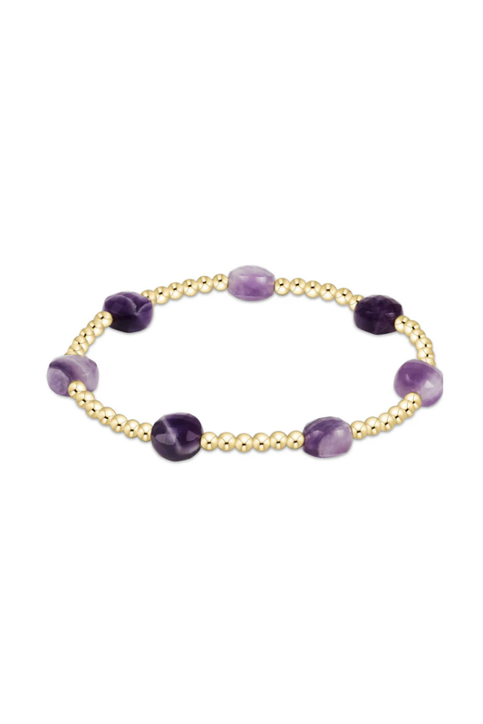Enewton Admire Gold 3mm Bead Bracelet - Amethyst