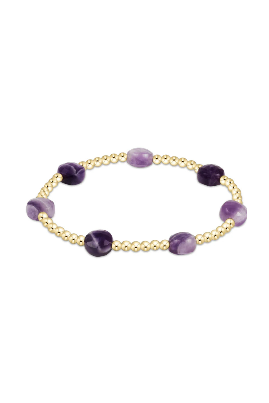 Enewton Admire Gold 3mm Bead Bracelet - Amethyst