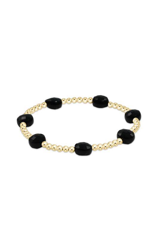 Enewton Admire Gold 3mm Bead Bracelet - Faceted Onyx