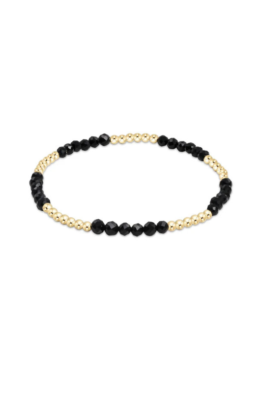 Enewton Blissful Pattern 2.5mm Bead Bracelet - Faceted Onyx