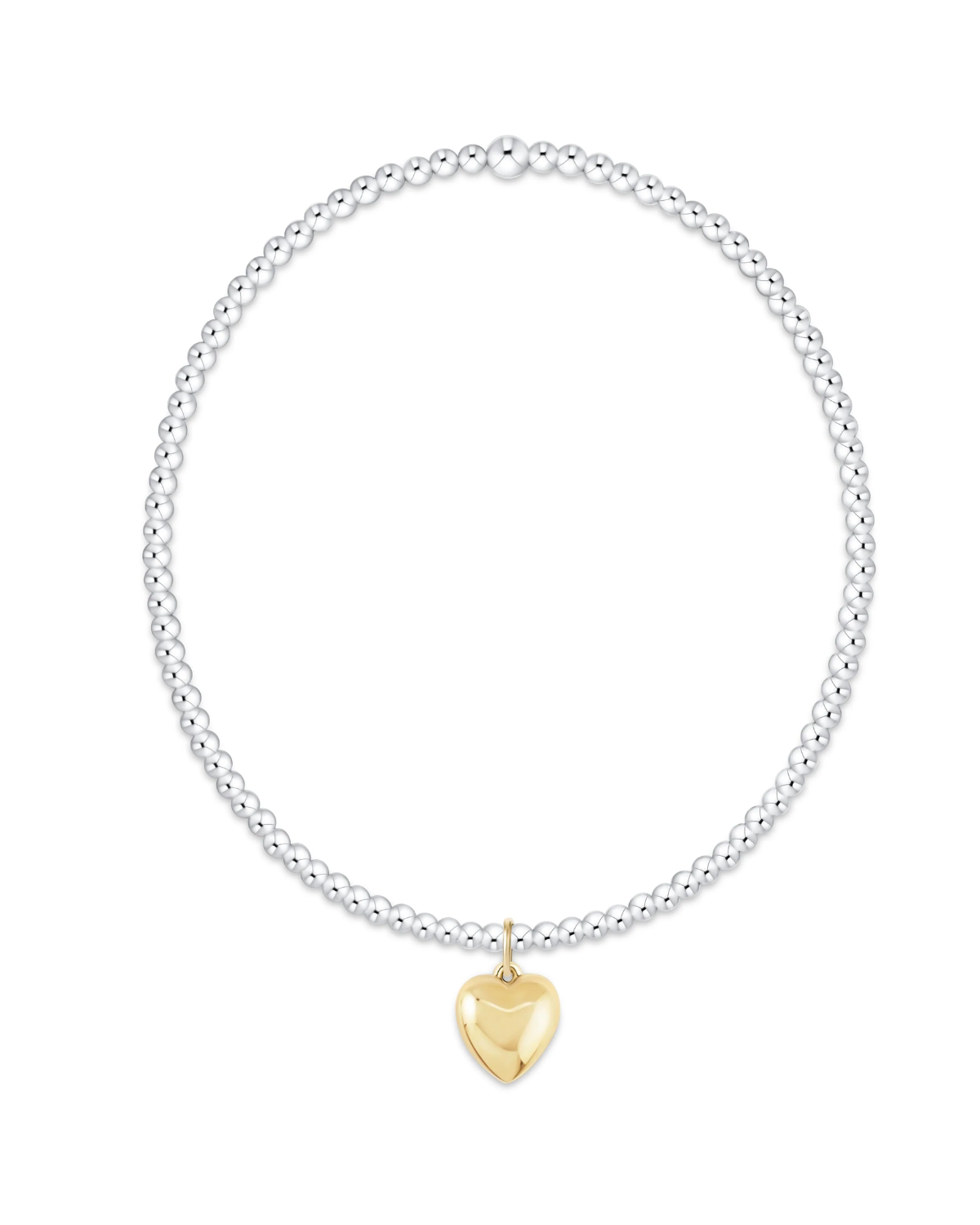 Enewton Classic Mixed Metal 2mm Bracelet - Love Plush Small Gold Charm Cabana The Seaside Style 30a