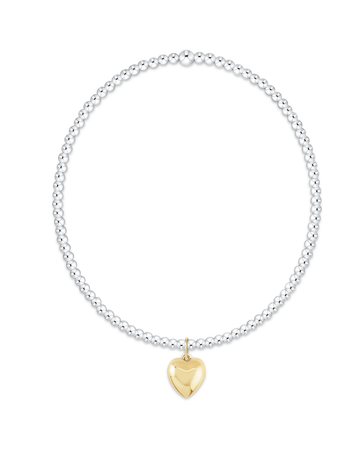 Enewton Classic Mixed Metal 2mm Bracelet - Love Plush Small Gold Charm Cabana The Seaside Style 30a