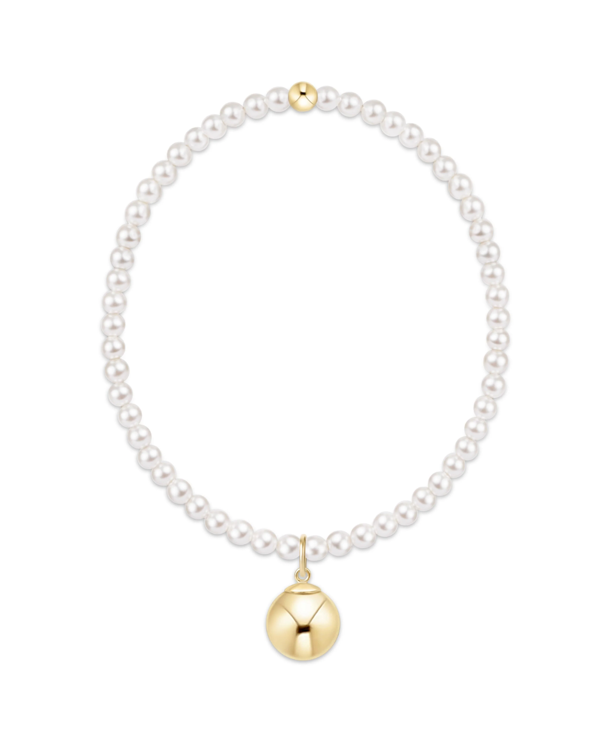 Enewton Classic Pearl 3mm Bracelet - Classic Gold 10mm Charm