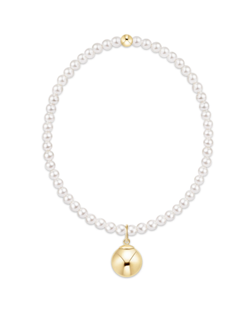 Enewton Classic Pearl 3mm Bracelet - Classic Gold 10mm Charm