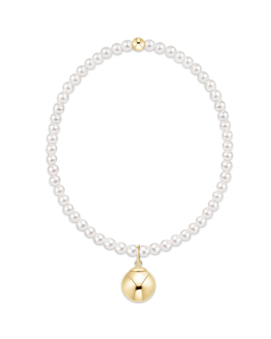 Enewton Classic Pearl 3mm Bracelet - Classic Gold 10mm Charm