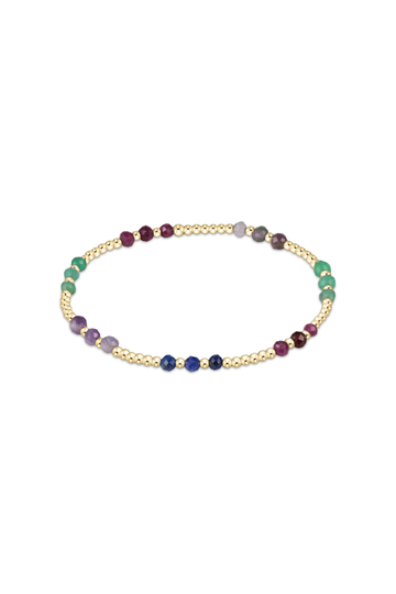Enewton Gemstone Gold Joy Pattern 3mm Bead Bracelet - Hot Mess