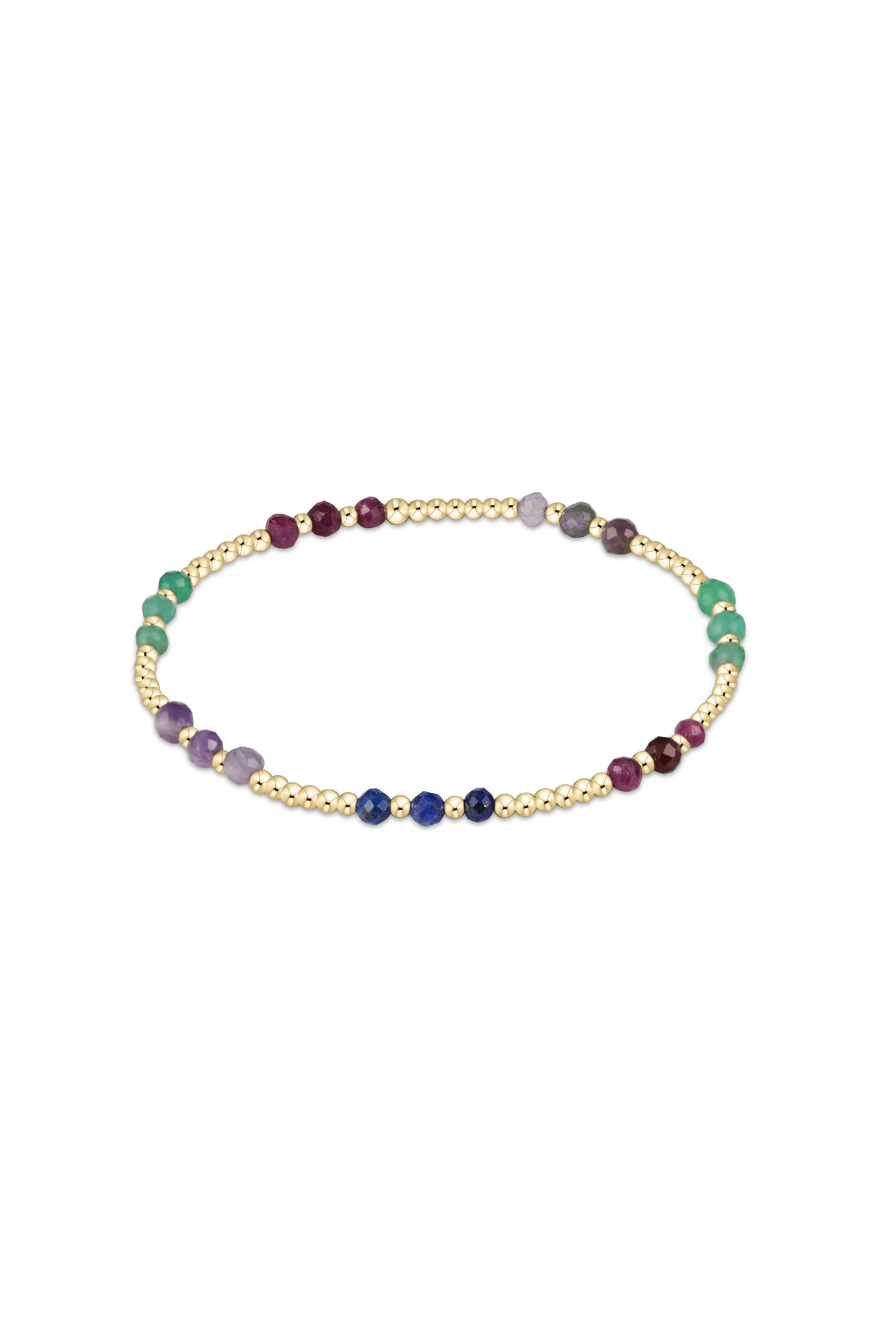 Enewton Gemstone Gold Joy Pattern 3mm Bead Bracelet - Hot Mess