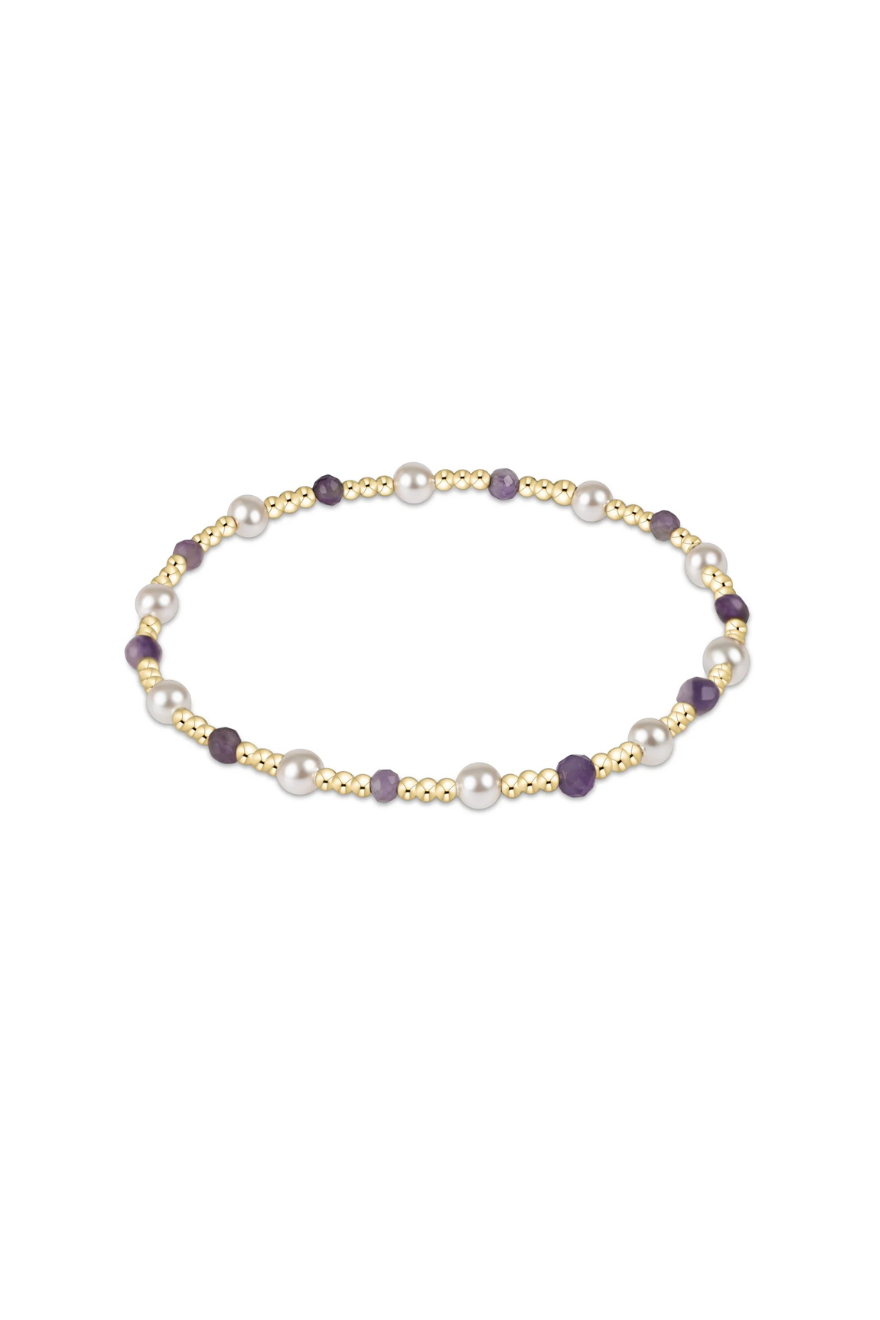 Enewton Pearl Sincerity Pattern 4mm Bead Bracelet - Amethyst